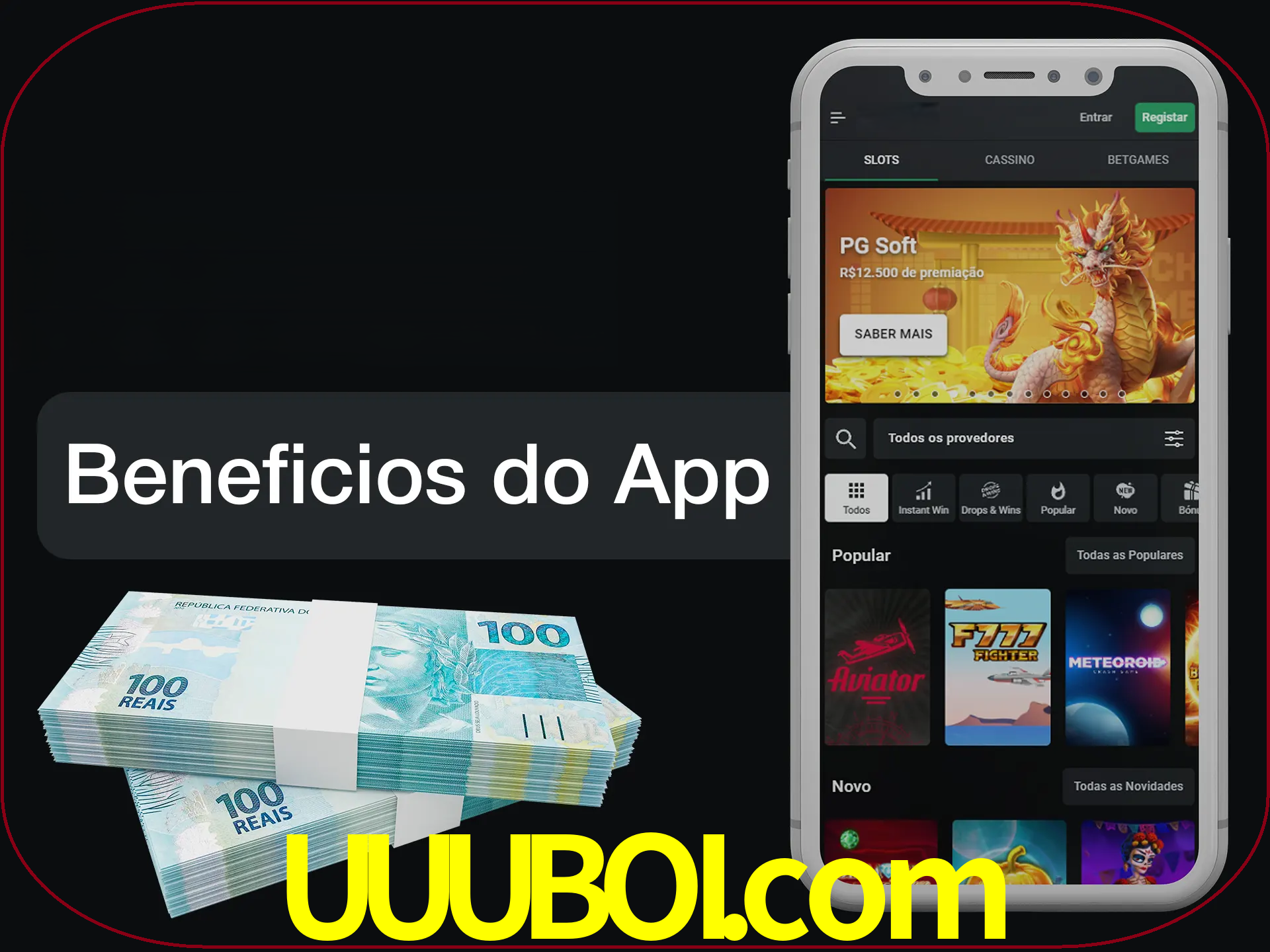 Obtenha todos os benefícios usando o aplicativo.