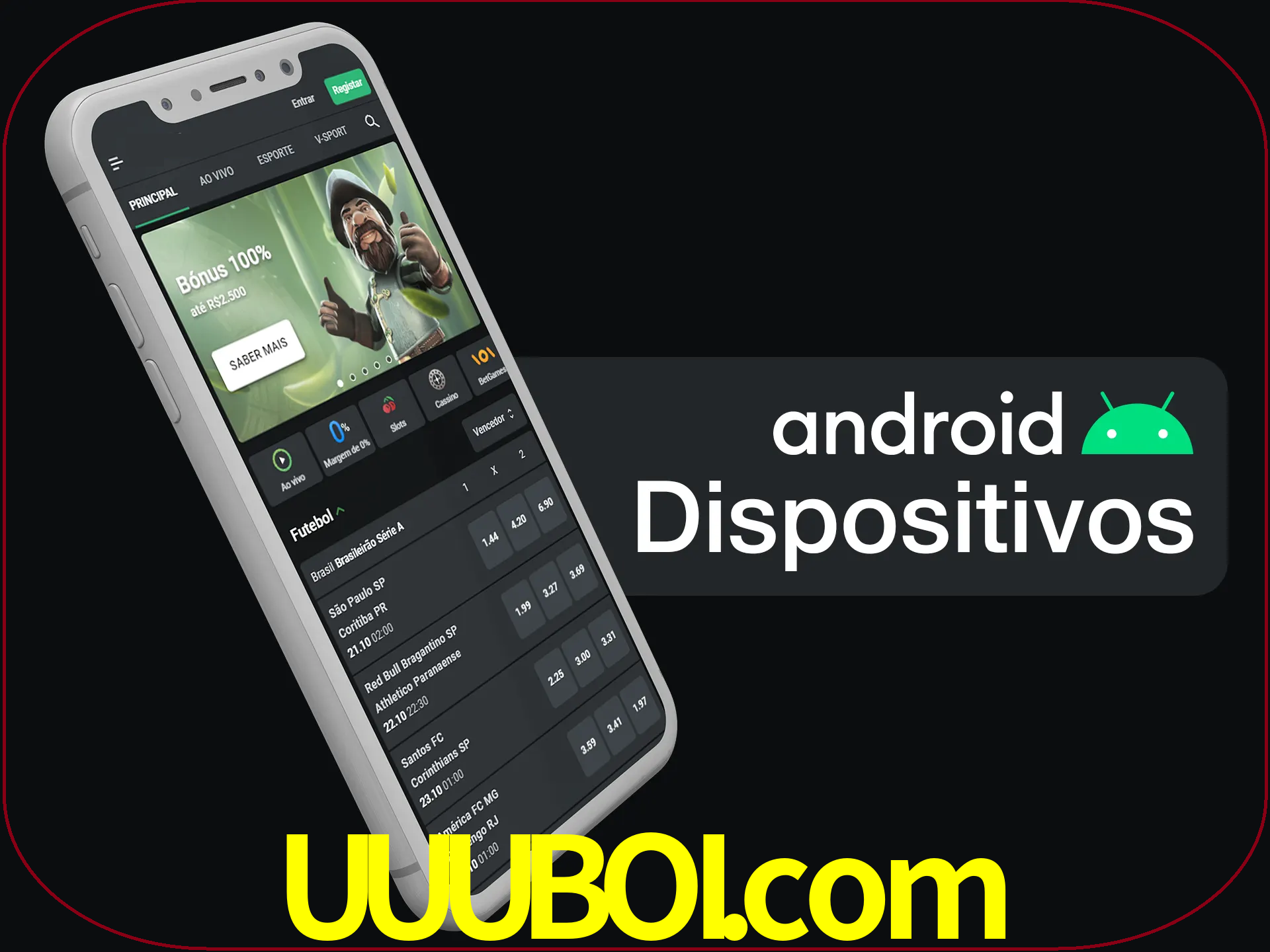 O aplicativo suporta a maioria de todos os dispositivos Android.
