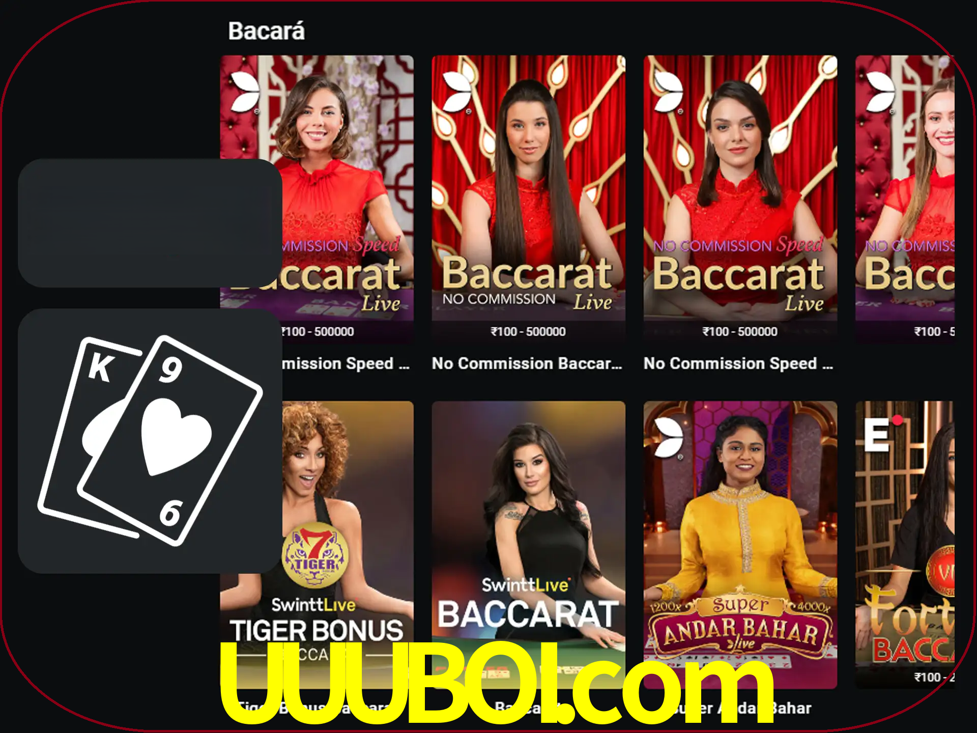 Ganhe muito dinheiro jogando jogos de bacará.