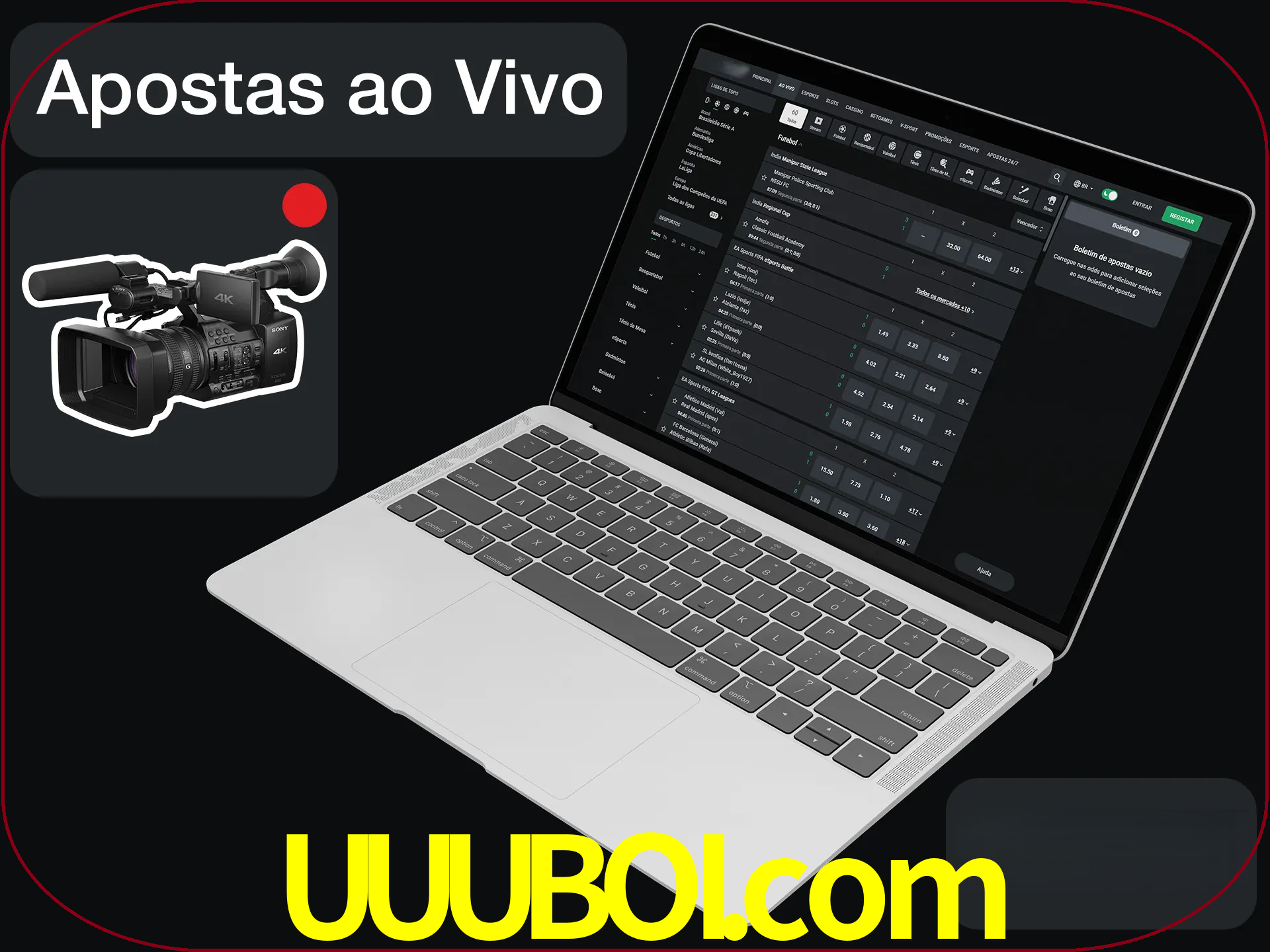 Aposte em formato ao vivo em nosso site.