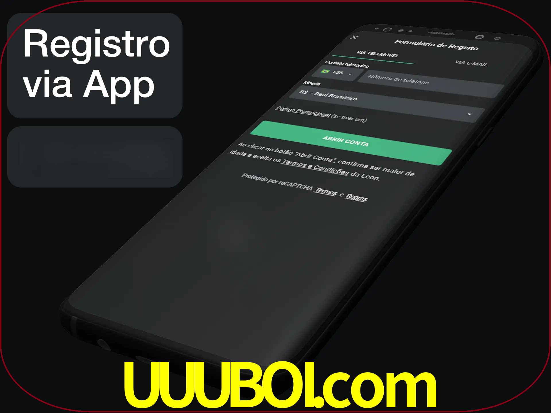 Registre-se quiclly em LeonBet usando o aplicativo.